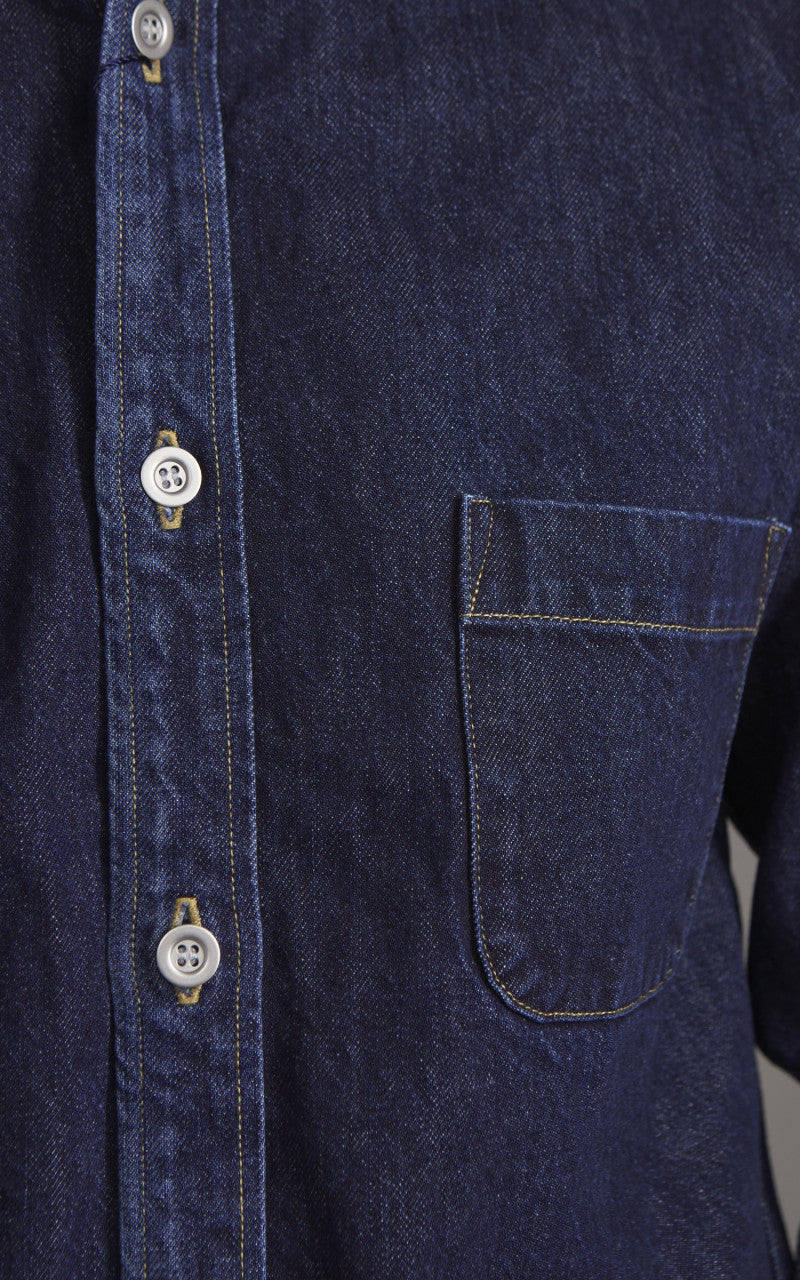 Japan Blue JBLS1049 Denim Shirt Vintage Wash Dark Indigo 13oz