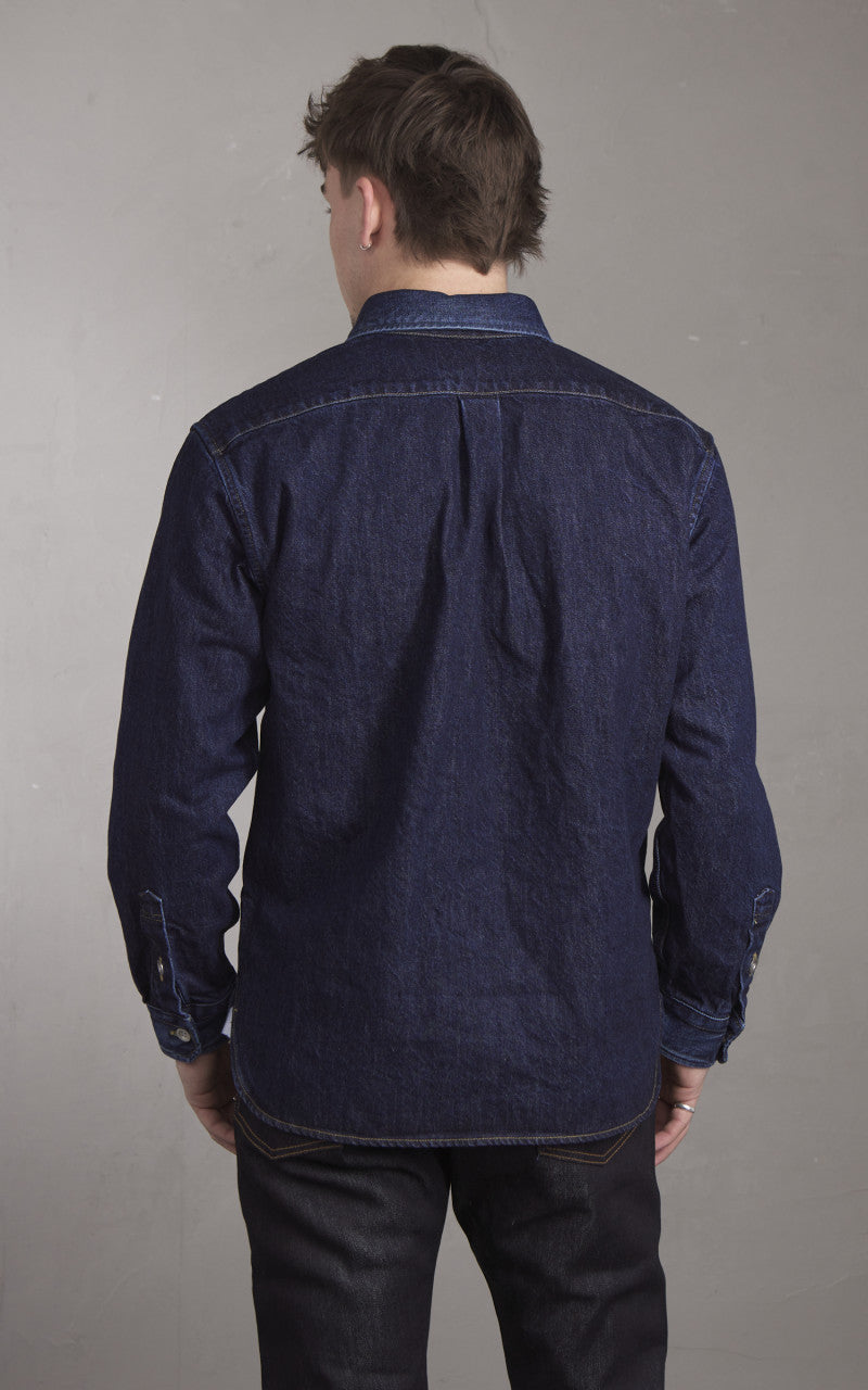 Japan Blue JBLS1049 Denim Shirt Vintage Wash Dark Indigo 13oz