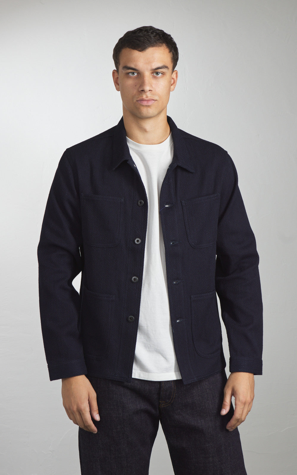 Japan Blue JBOT1304 Sashiko Coverall Jacket Indigo 11oz