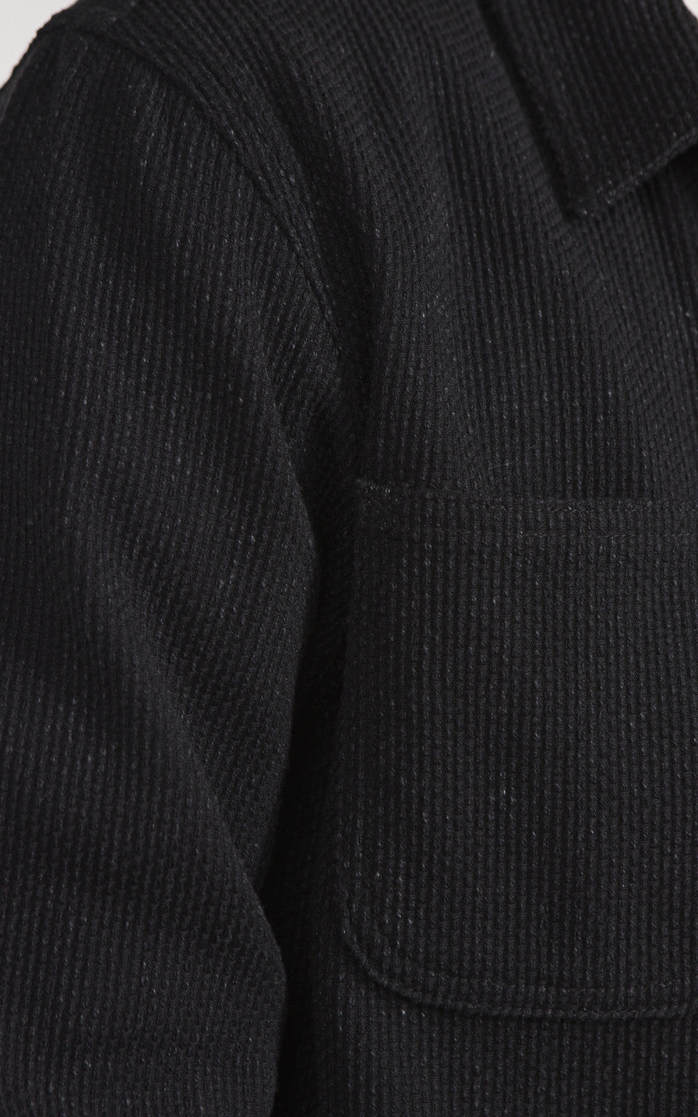 Japan Blue JBOT1324 Sashiko Coverall Jacket Black 11oz