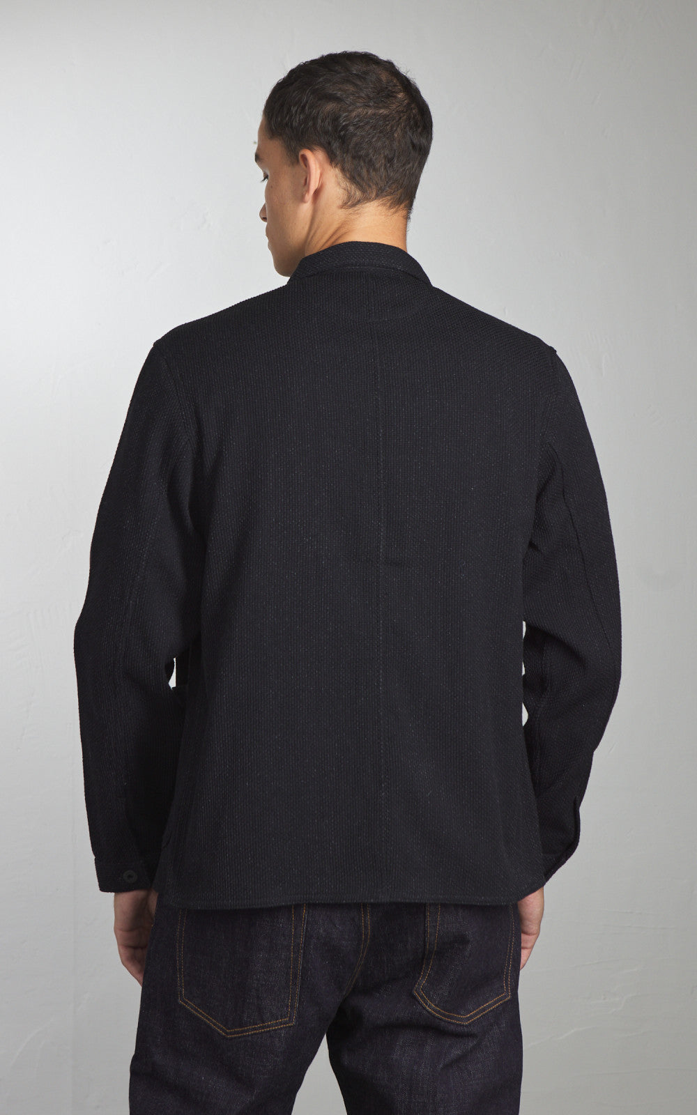 Japan Blue JBOT1324 Sashiko Coverall Jacket Black 11oz