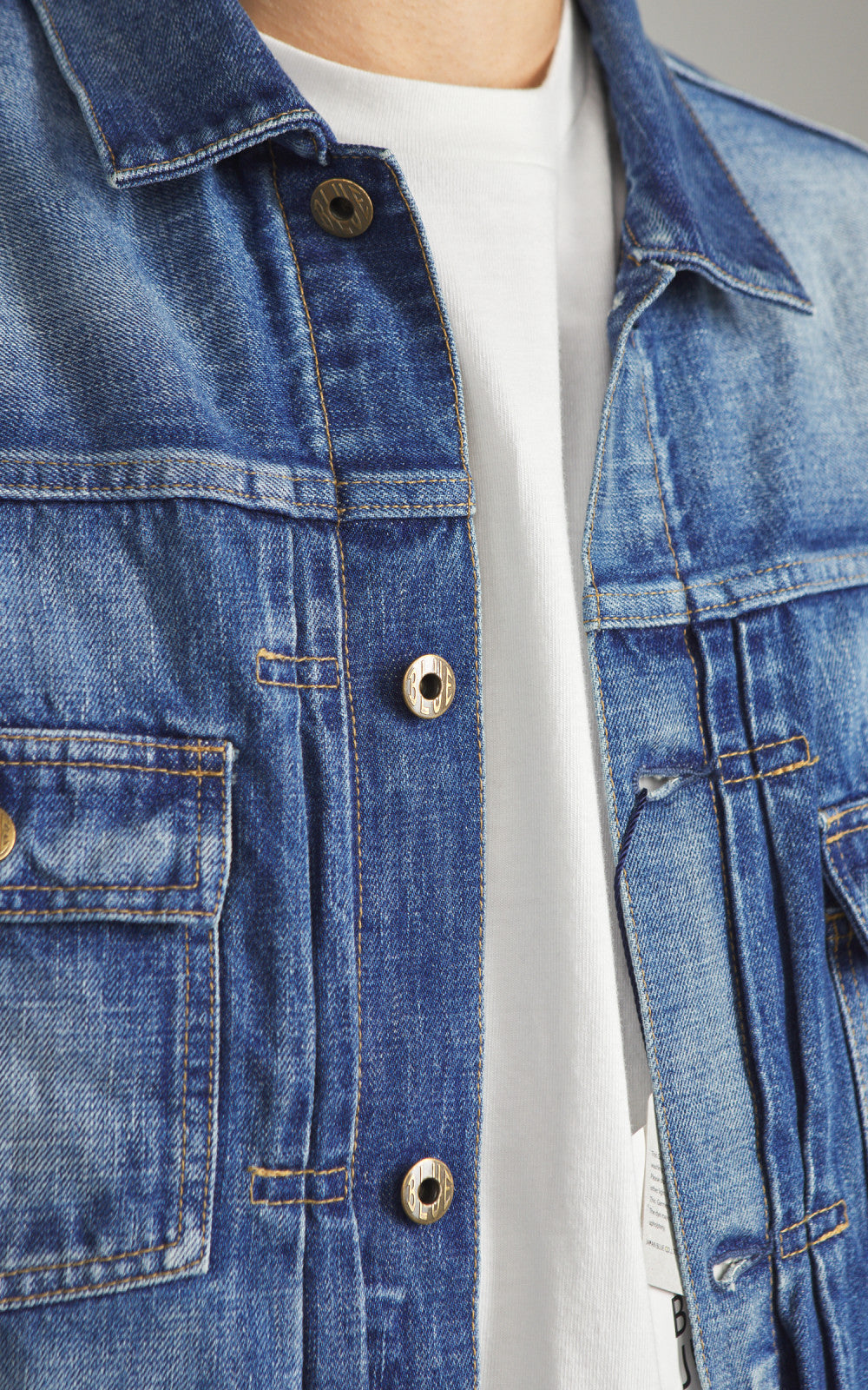 Japan Blue JBGJ1001 Type 2 Denim Jacket Mid Indigo Aging Wash 12.5oz