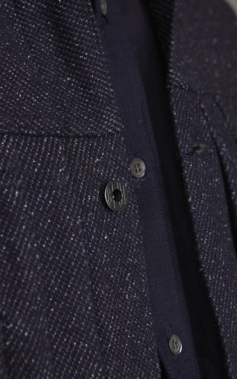 Japan Blue JBGJ1013 Type 2 Tweed Denim Jacket Dark Indigo 12oz