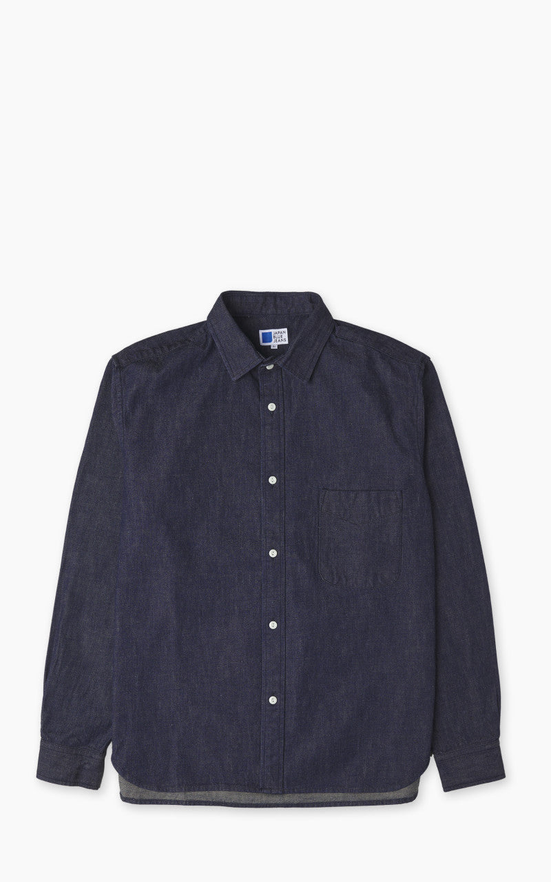 Japan Blue JBLS1014 Regular Military Denim Shirt Indigo 10oz