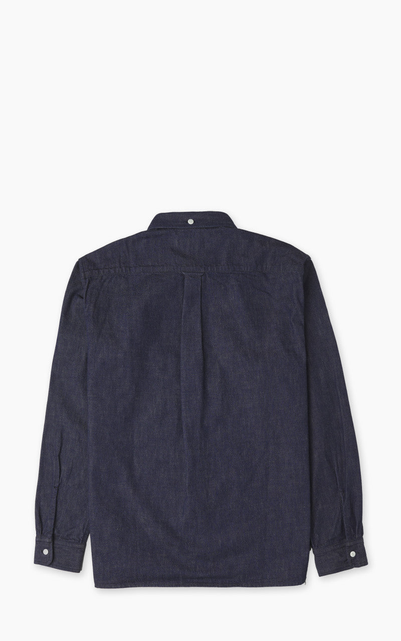 Japan Blue JBLS1014 Regular Military Denim Shirt Indigo 10oz
