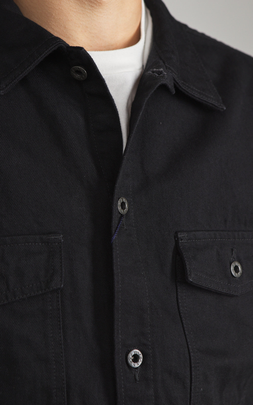 Japan Blue JBLS1017 Denim CPO Shirt Black 13oz