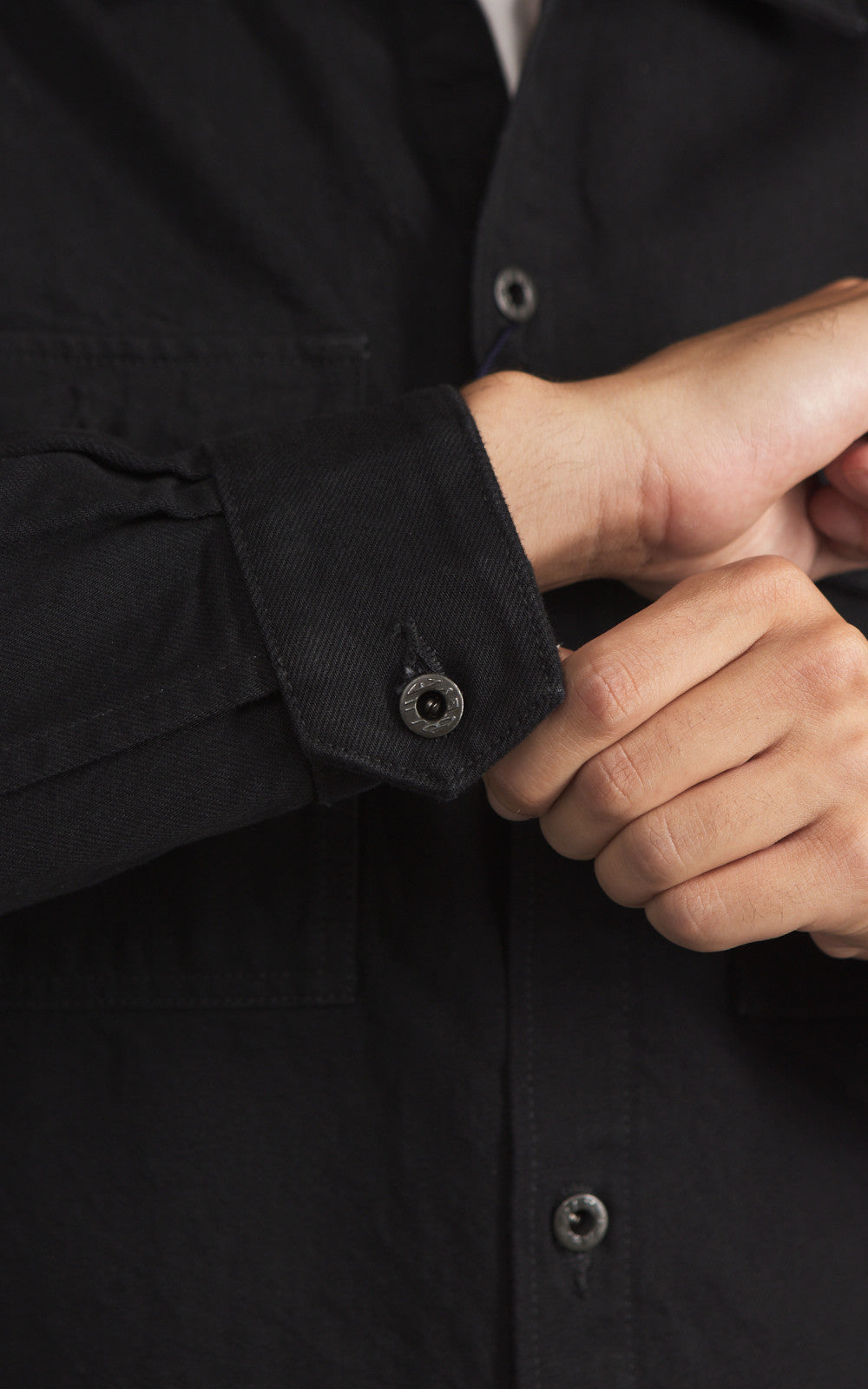 Japan Blue JBLS1017 Denim CPO Shirt Black 13oz