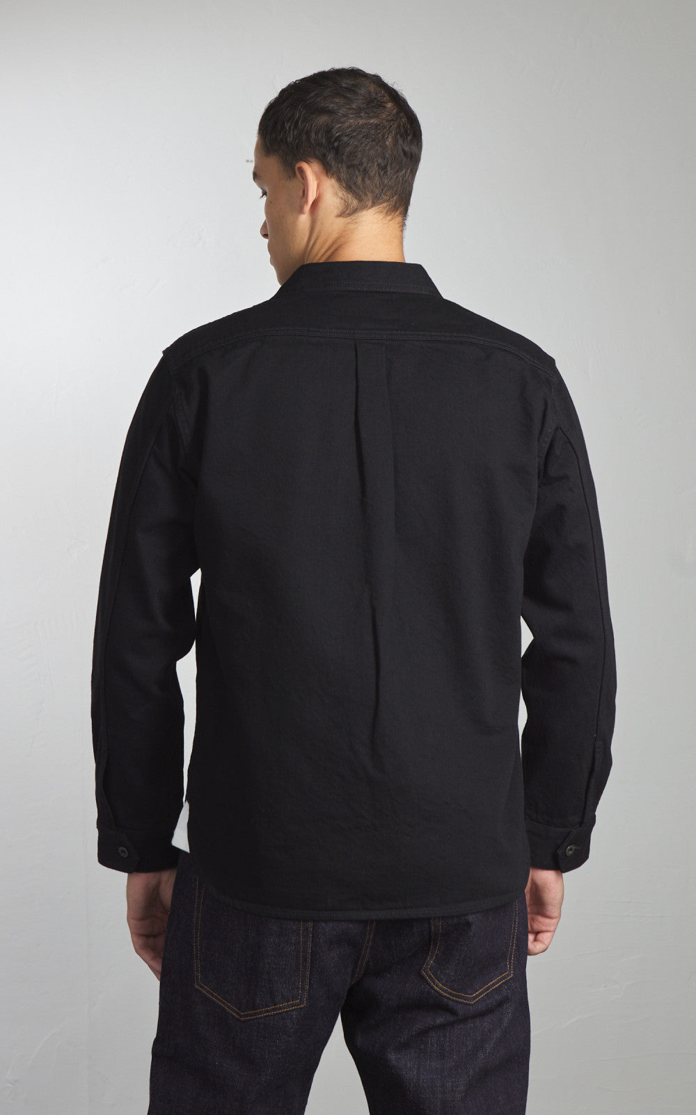 Japan Blue JBLS1017 Denim CPO Shirt Black 13oz