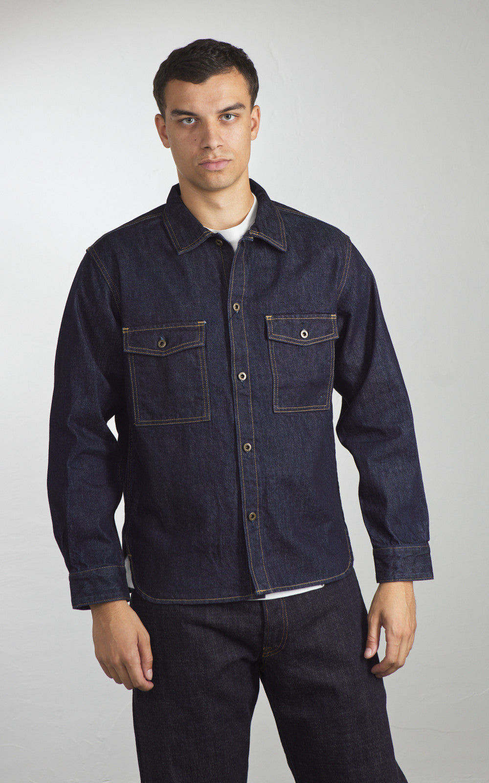 Japan Blue JBLS1017 Denim CPO Shirt Indigo 13oz