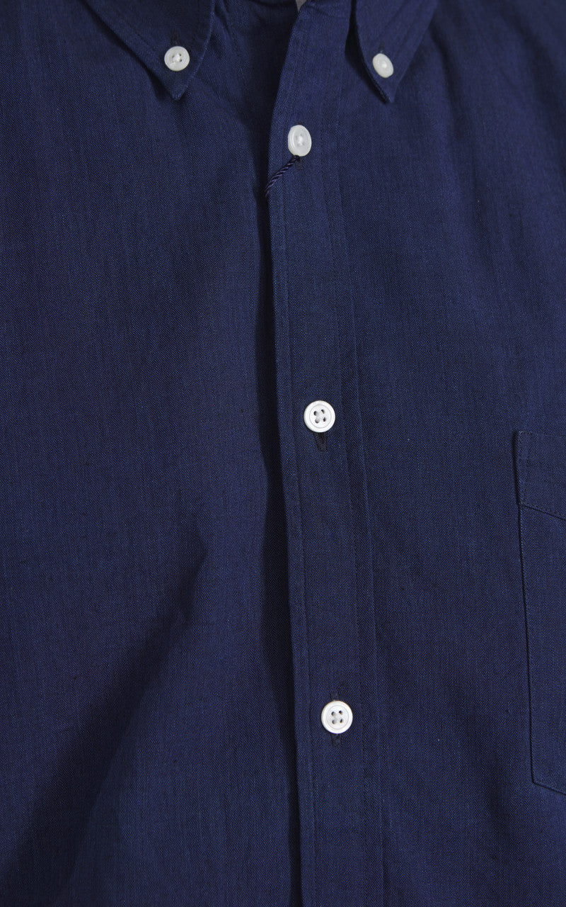 Japan Blue Cote d’Ivoire Cotton Selvedge Chambray Shirt Dark Indigo