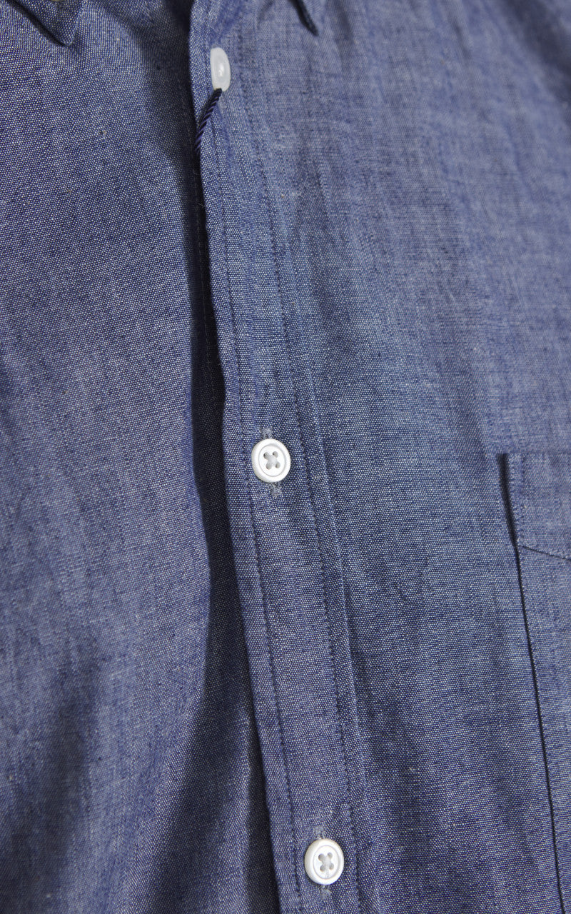 Japan Blue Cote d’Ivoire Cotton Selvedge Chambray Shirt Indigo