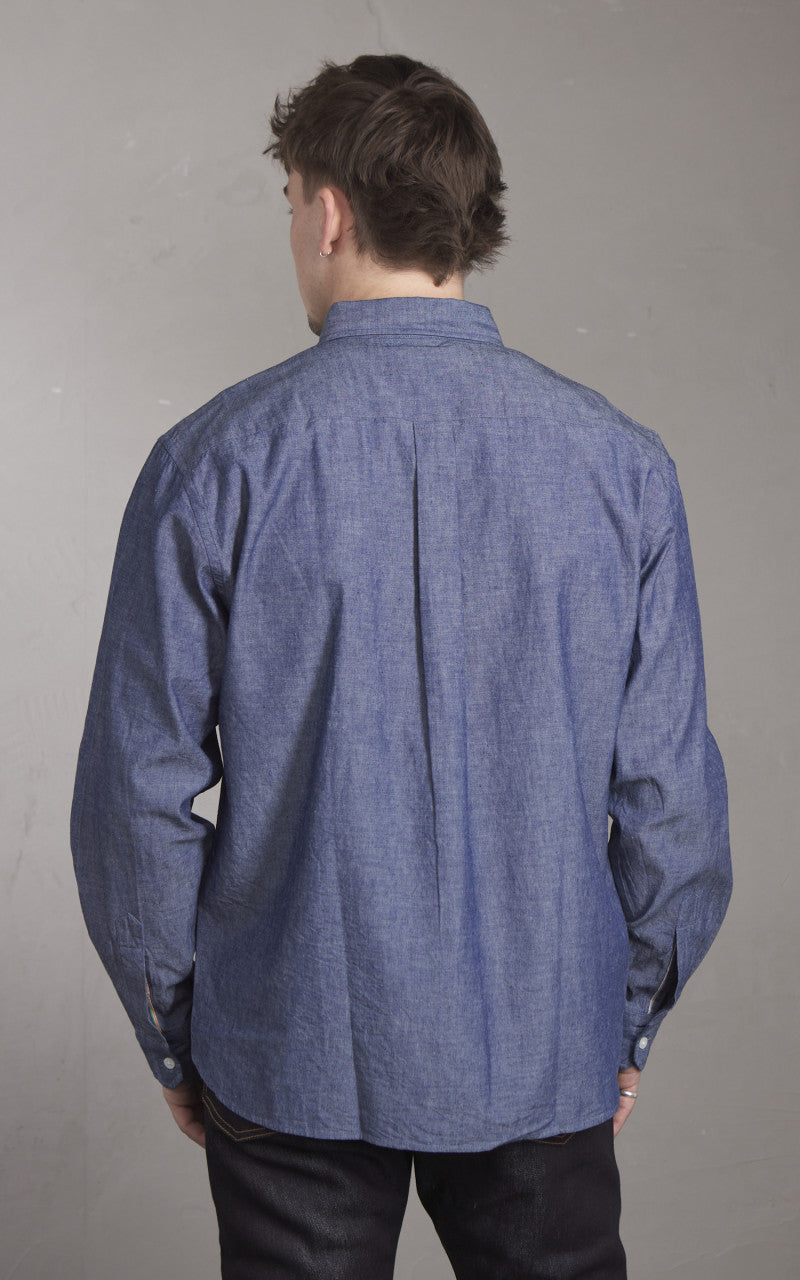 Japan Blue Cote d’Ivoire Cotton Selvedge Chambray Shirt Indigo