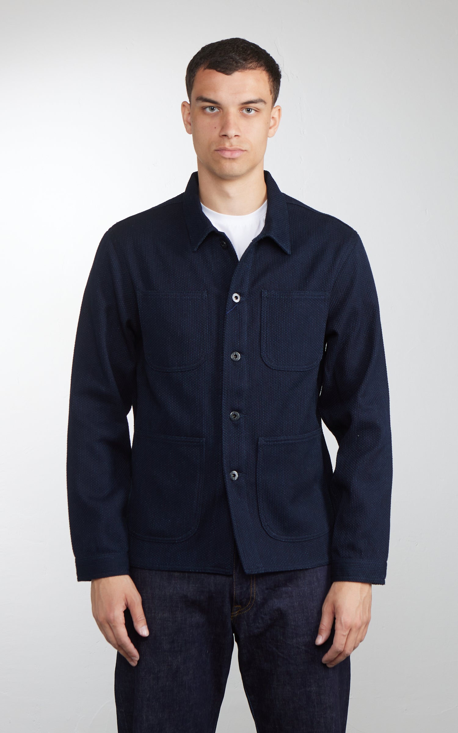 Japan Blue JBOT1304 Sashiko Coverall Jacket Indigo 11oz