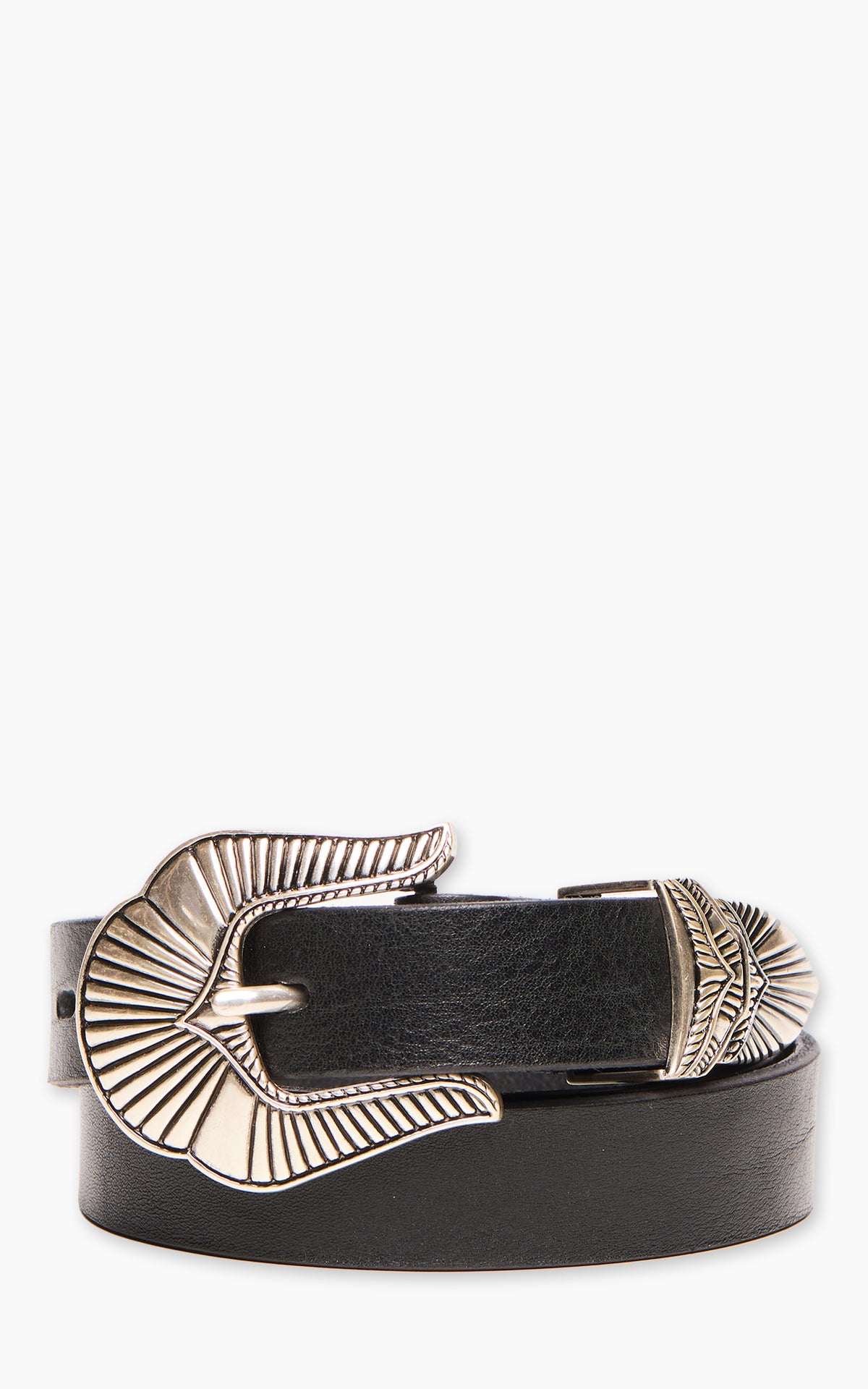 Jean Dessel Western Belt Leather Zamac Buckle Black