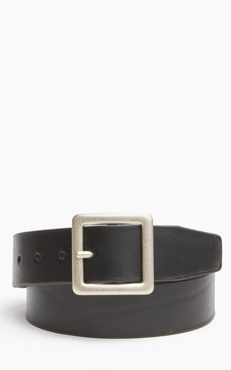 Jean Dessel Heavy Square Buckle Belt 4cm Black