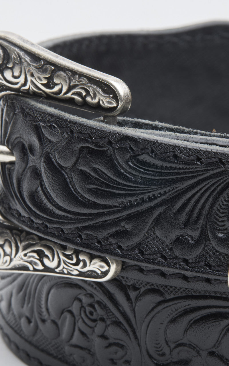 Jean Dessel Western Belt Zamac Buckle Ornaments Black