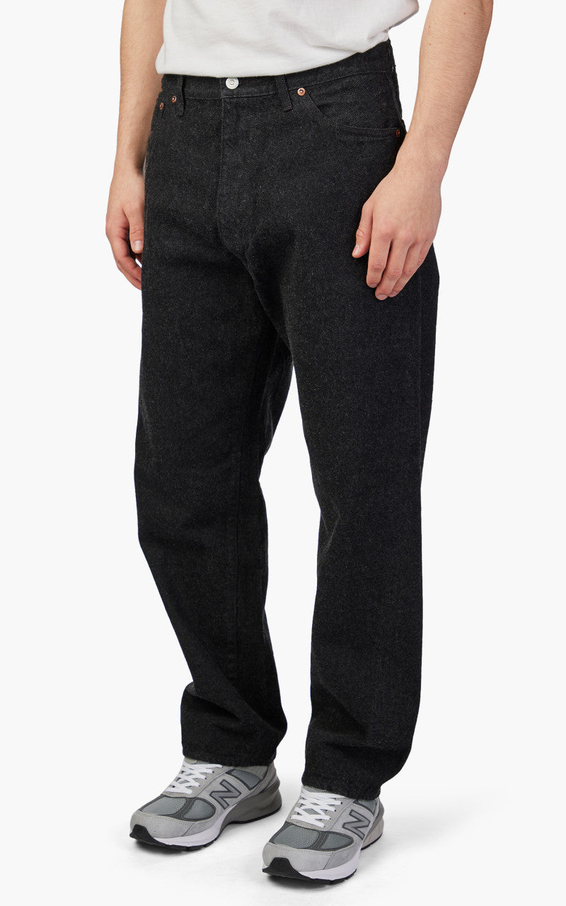Kaptain Sunshine 5P Zipper Front Denim Pants Black One Wash