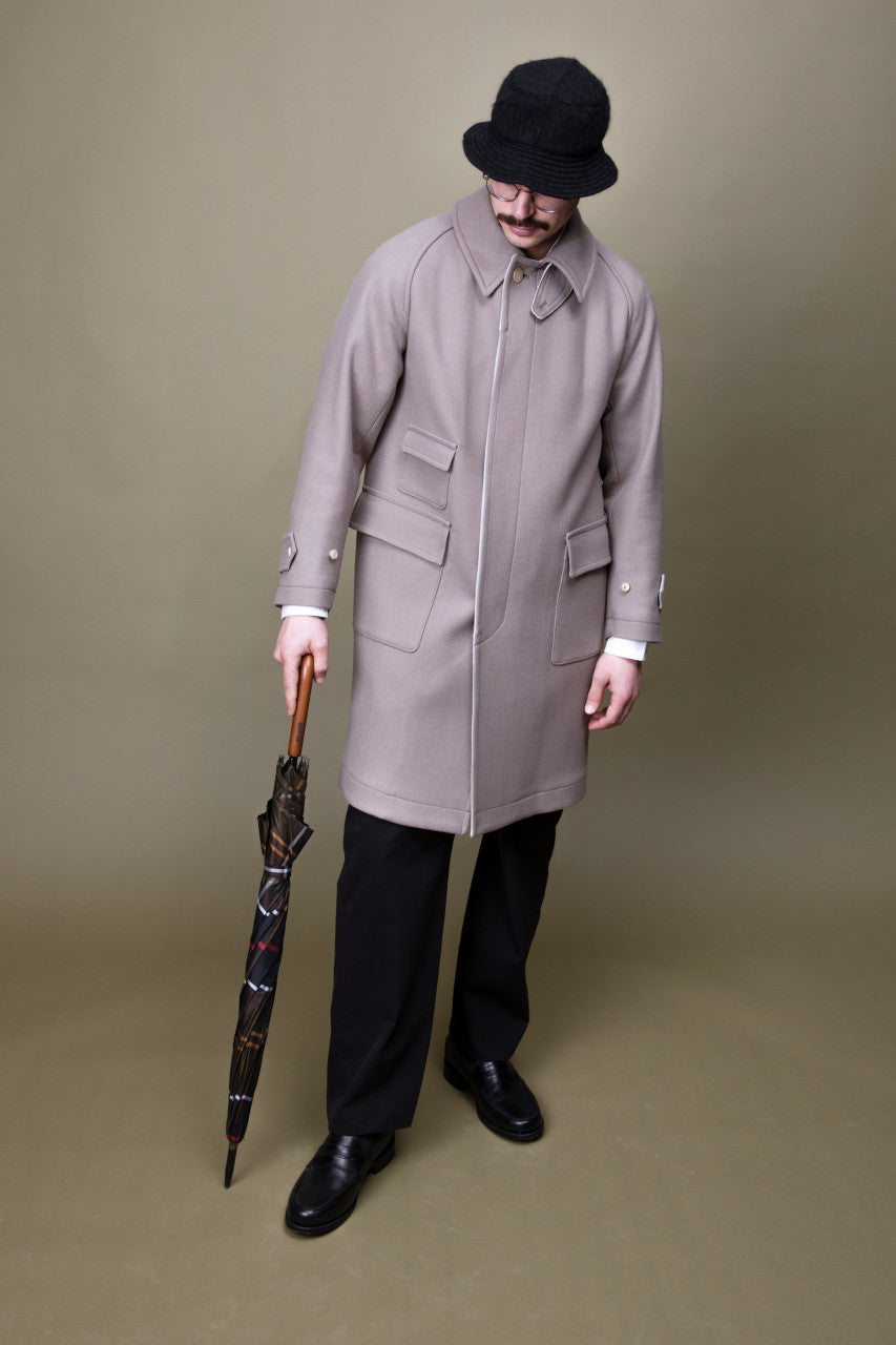 Kaptain Sunshine Traveller Coat Light Grey