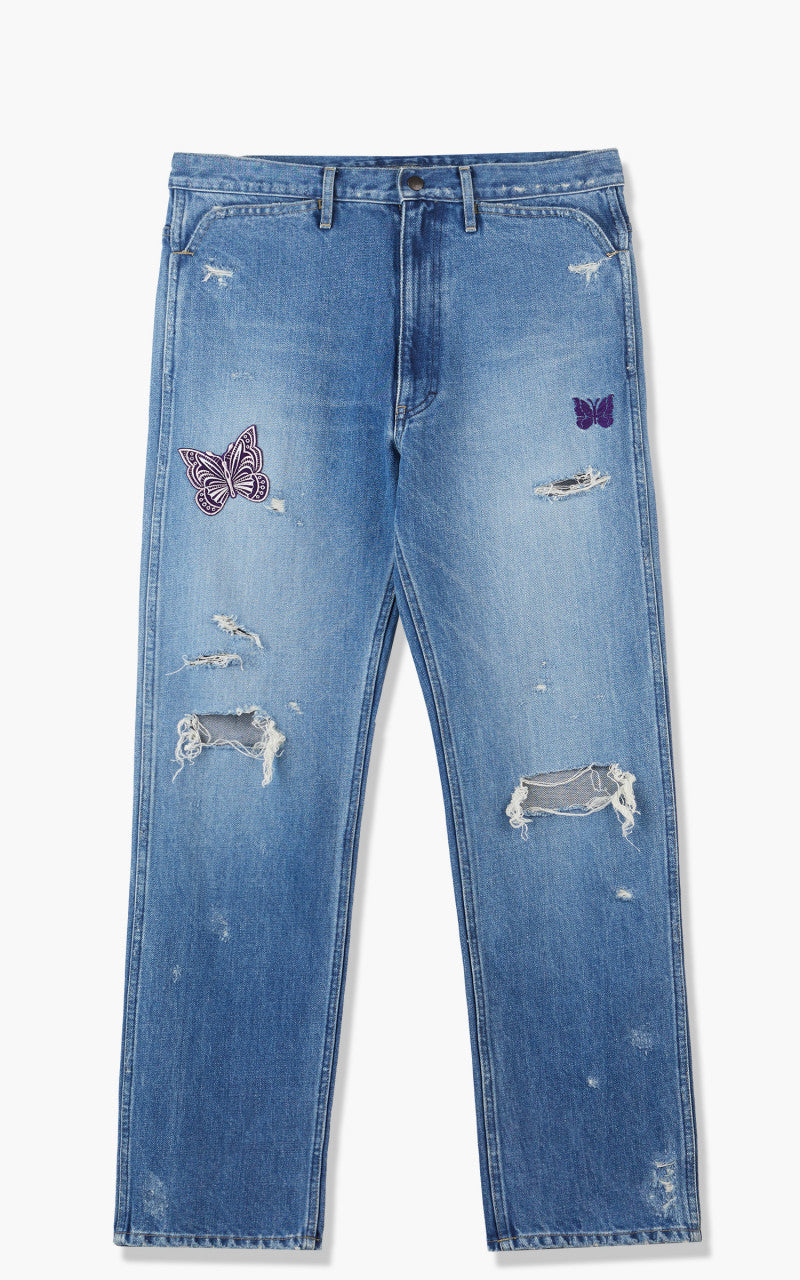 Needles Papillon Patches Straight Jean Indigo