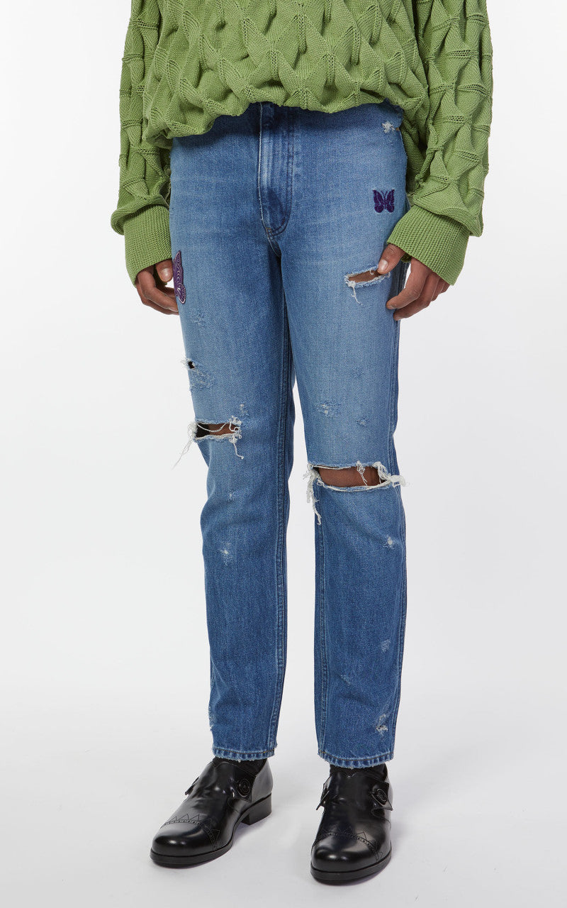 Needles Papillon Patches Slim Jean Indigo