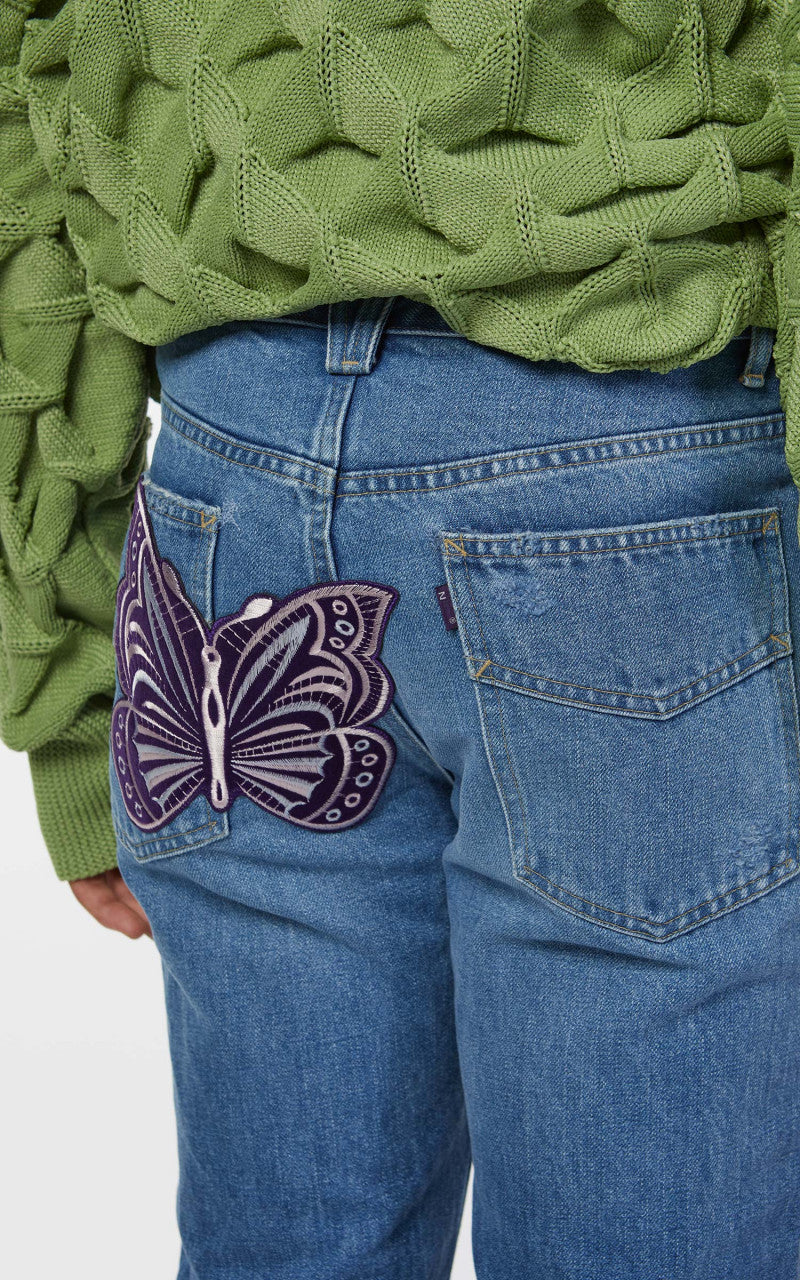 Needles Papillon Patches Slim Jean Indigo