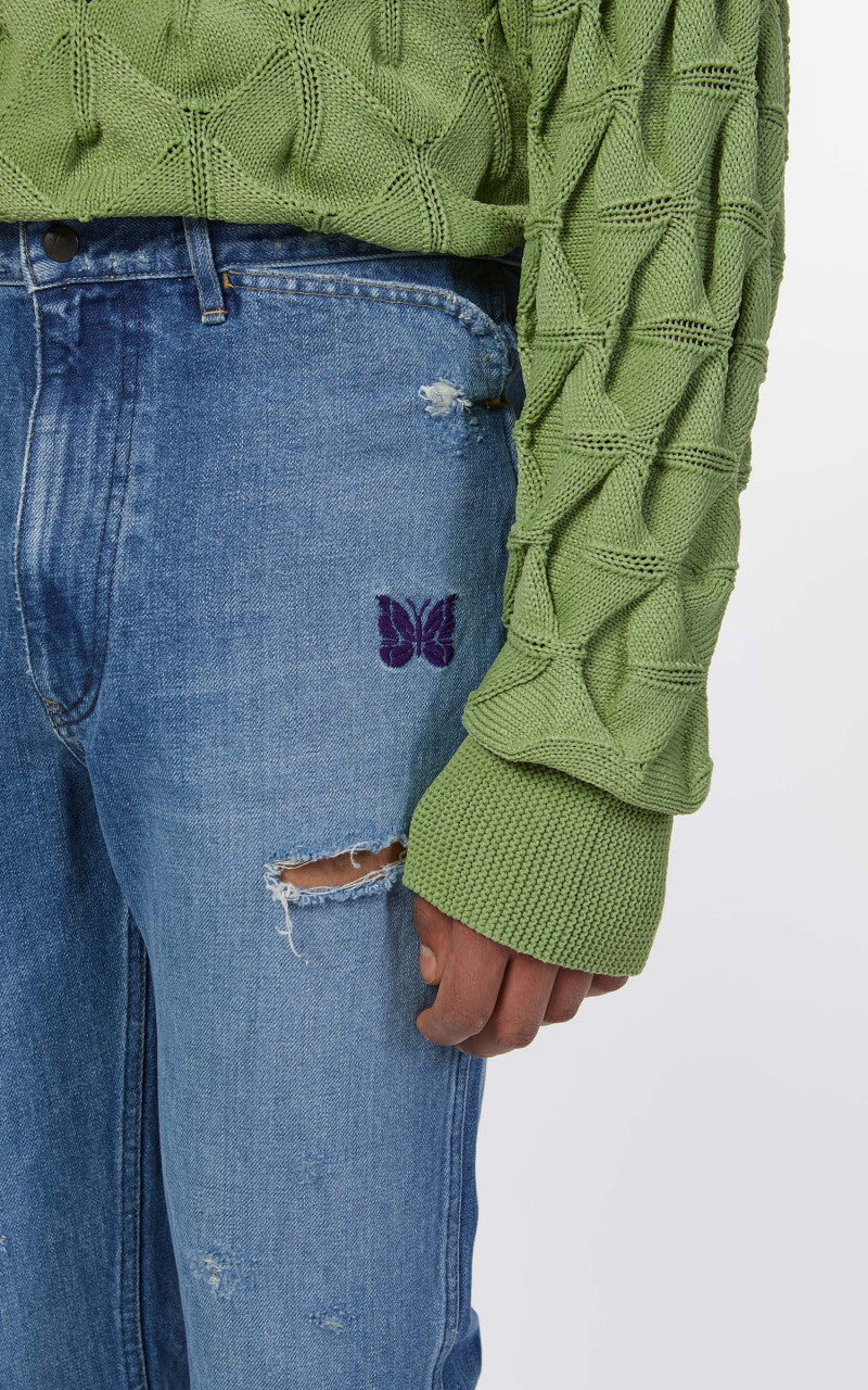 Needles Papillon Patches Slim Jean Indigo