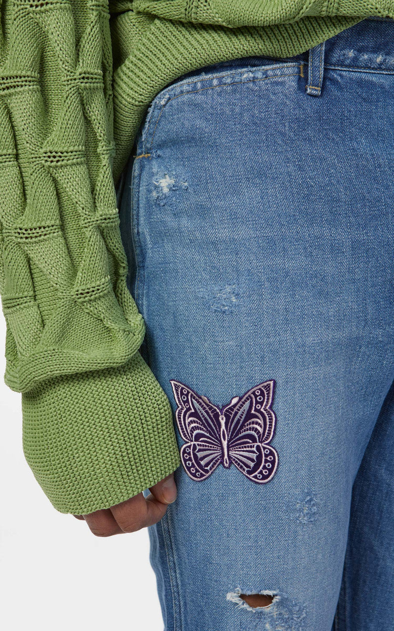 Needles Papillon Patches Slim Jean Indigo