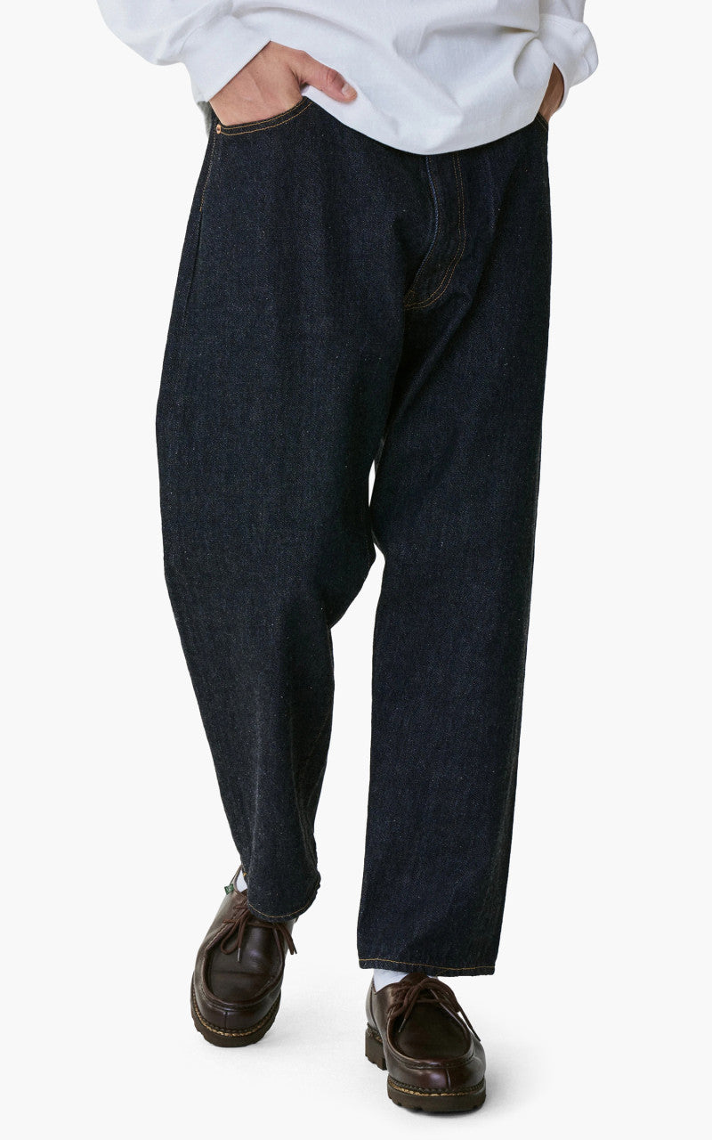 Kaptain Sunshine 5P Zipper Front Denim Pants Indigo One Wash