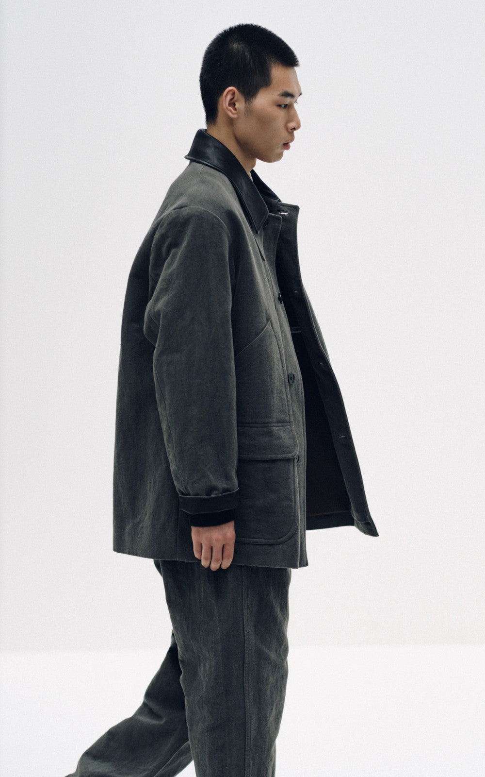 Kaptain Sunshine Cotton Hemp Work Coat Sumi