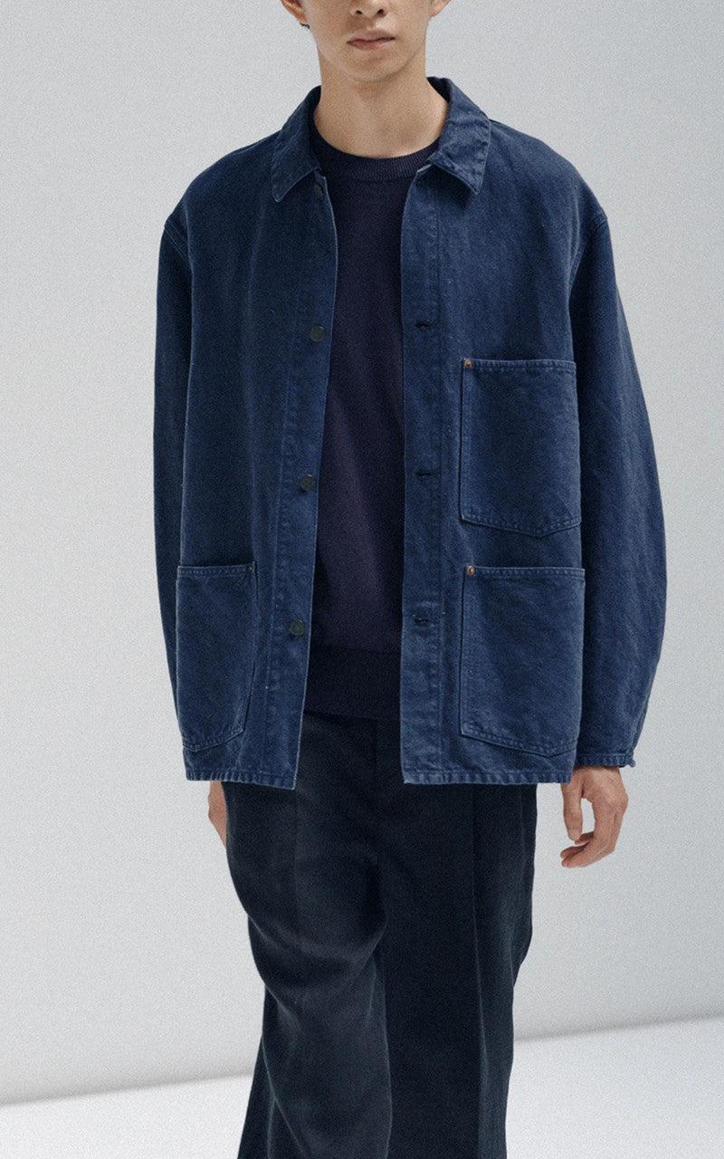 Kaptain Sunshine Coverall Jacket Navy Blue