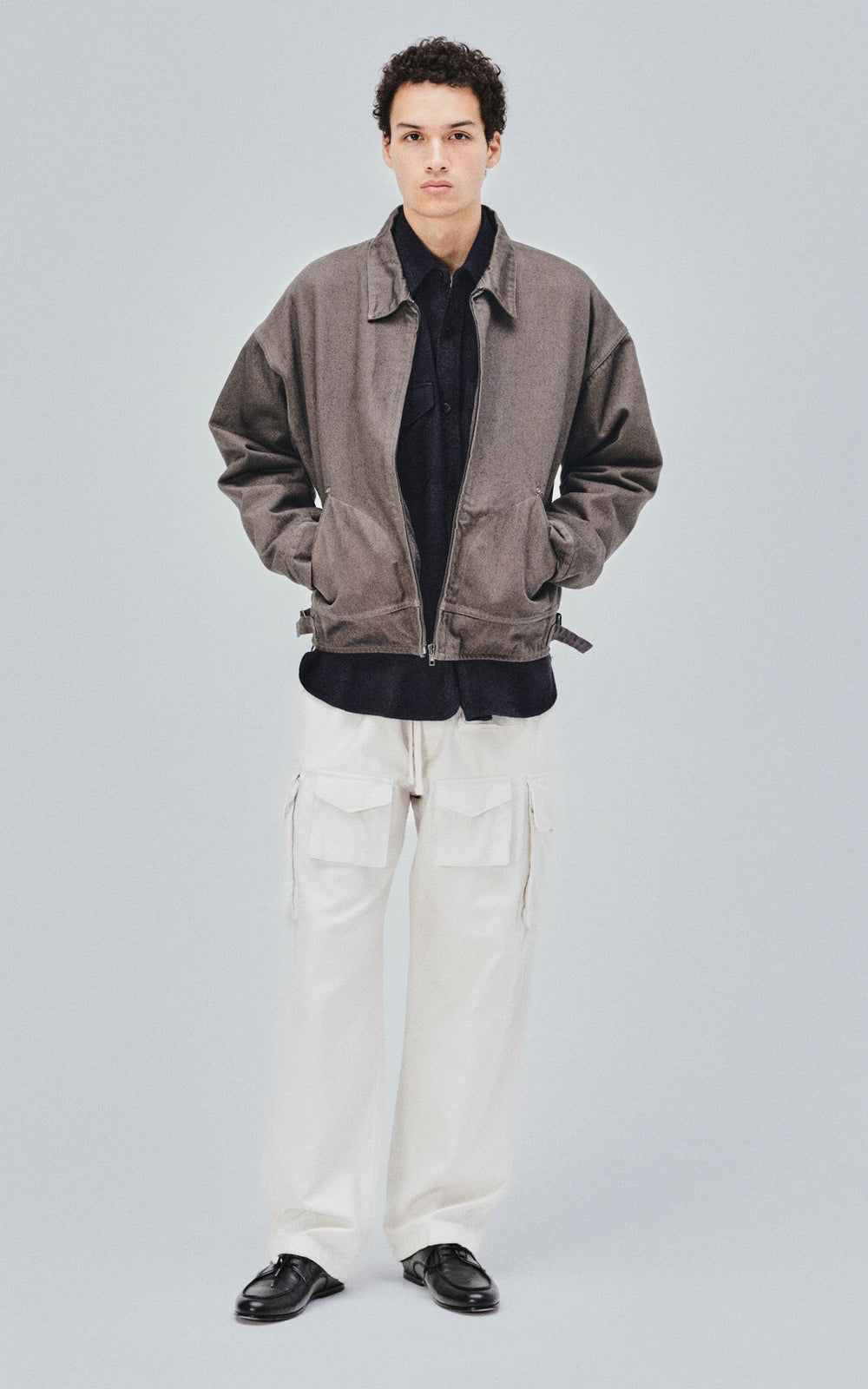 Kaptain Sunshine Dyed Denim Work Jacket Cub Brown