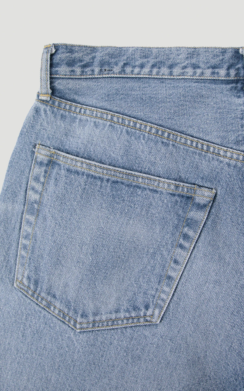 Kaptain Sunshine 5P Zipper Front Denim Pants Indigo Vintage Wash
