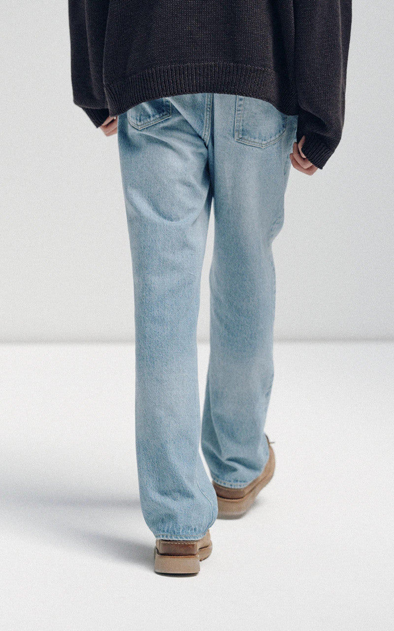 Kaptain Sunshine Skate Shoecut Denim Pants Indigo Vintage Wash