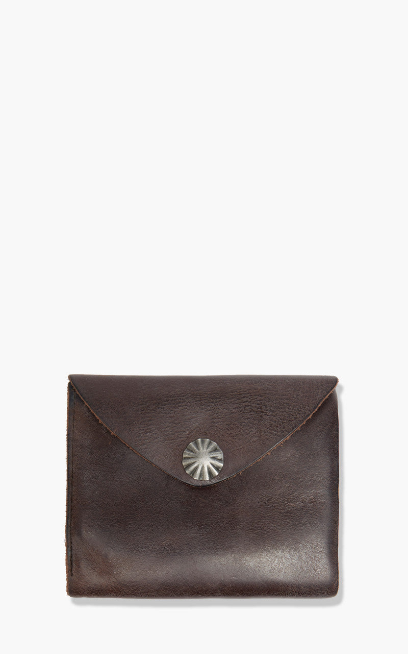 RRL Concha Envelope Wallet Dark Brown