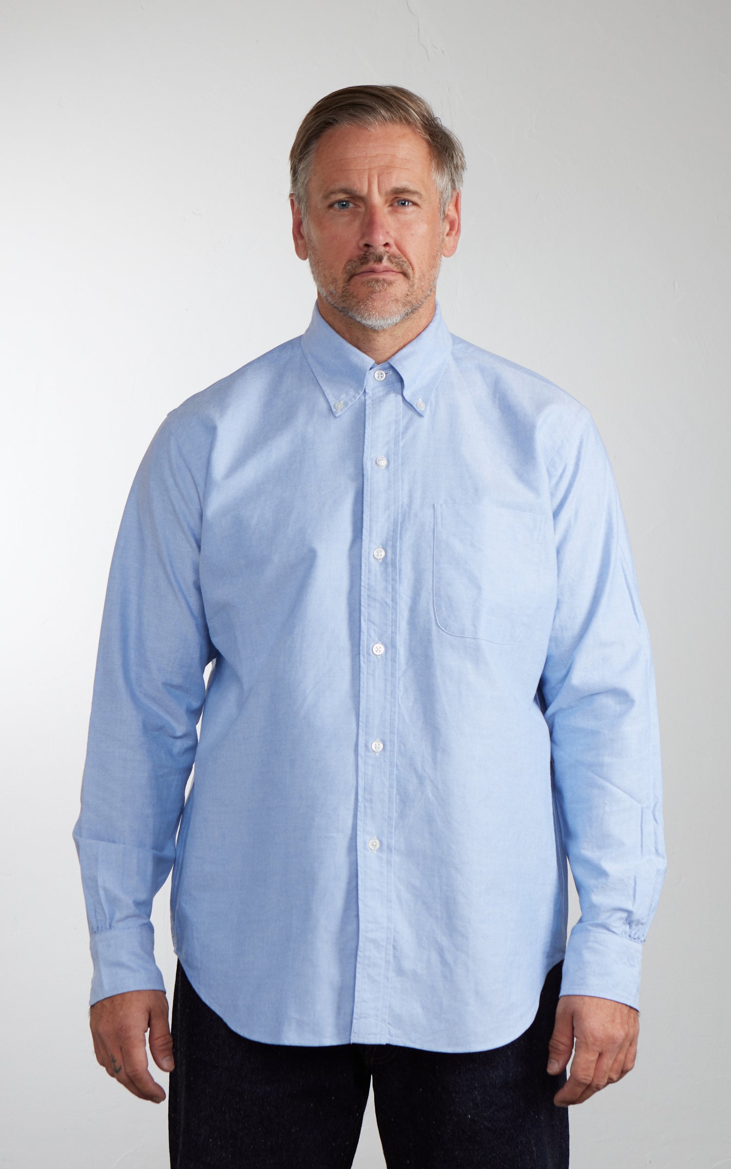 Kamakura Shirts Ametora Button-Down Selvedge Oxford Shirt Blue