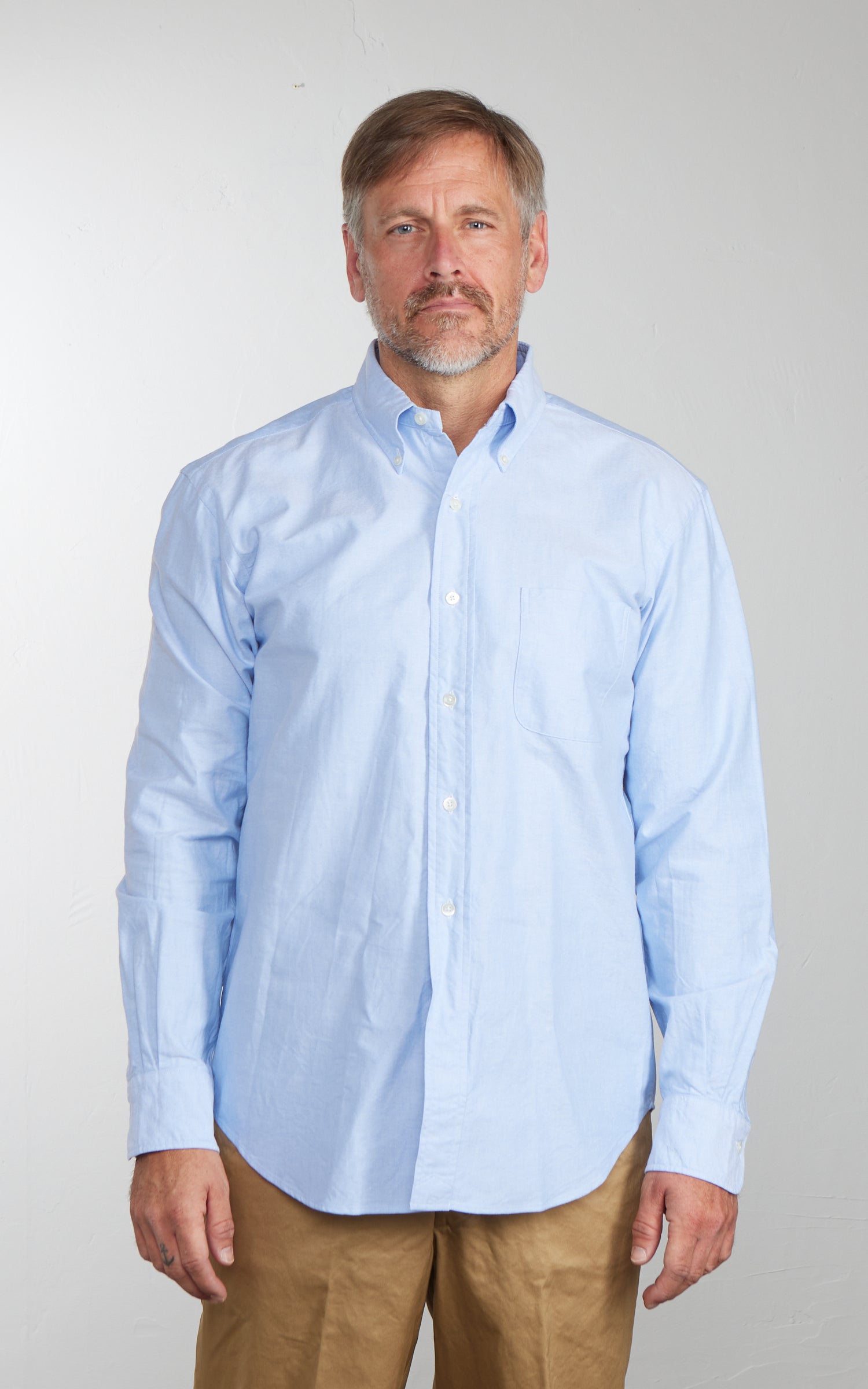 Kamakura Shirts Vintage Ivy Button-Down Oxford Shirt Blue