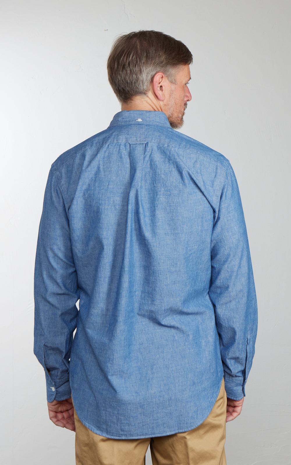 Kamakura Shirts Vintage Ivy Button-Down Chambray Hemd Blau