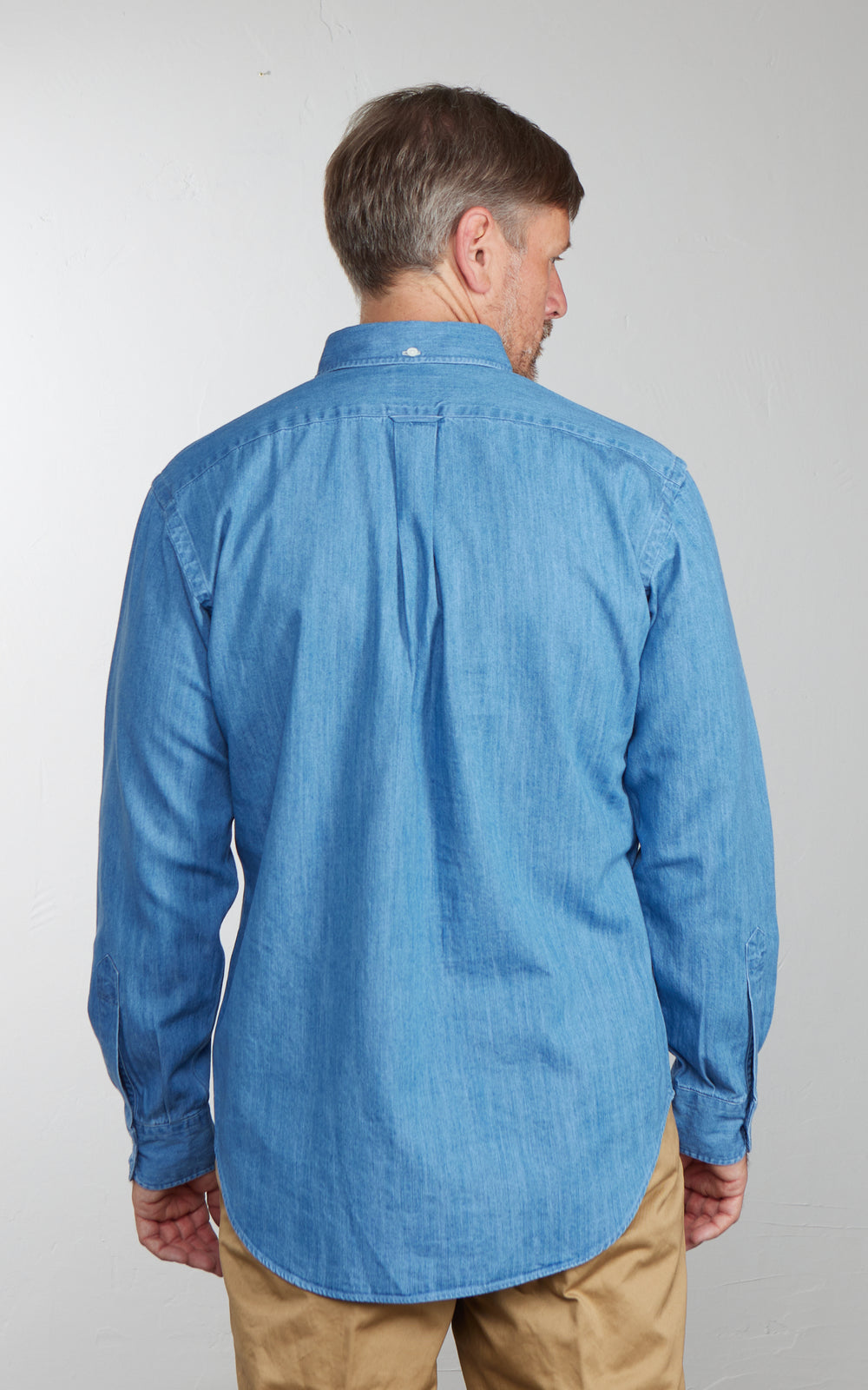 Kamakura Shirts Vintage Ivy Button-Down Japanisches Denimhemd Blau 7oz