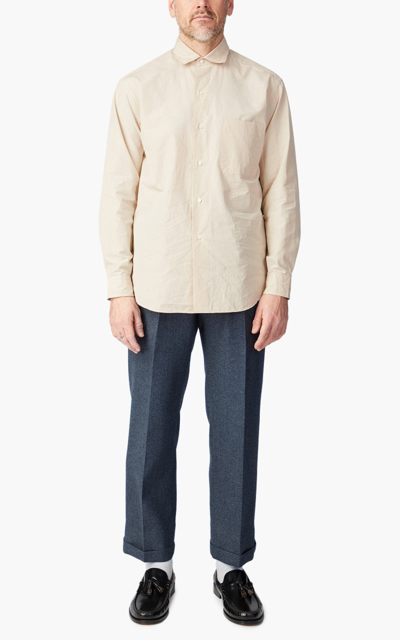 Kaptain Sunshine 2 Pleats Wide Trousers Wool Charcoal