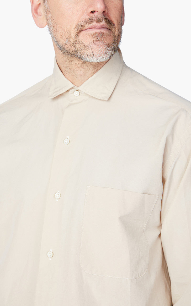 Kaptain Sunshine Cotton Semi Spread Collar Shirt Sand