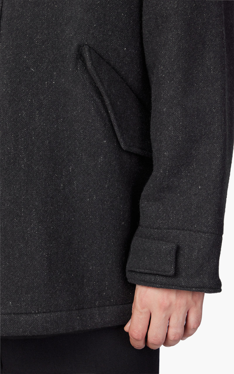 Kaptain Sunshine Short Mill Coat Melton Wool Charcoal