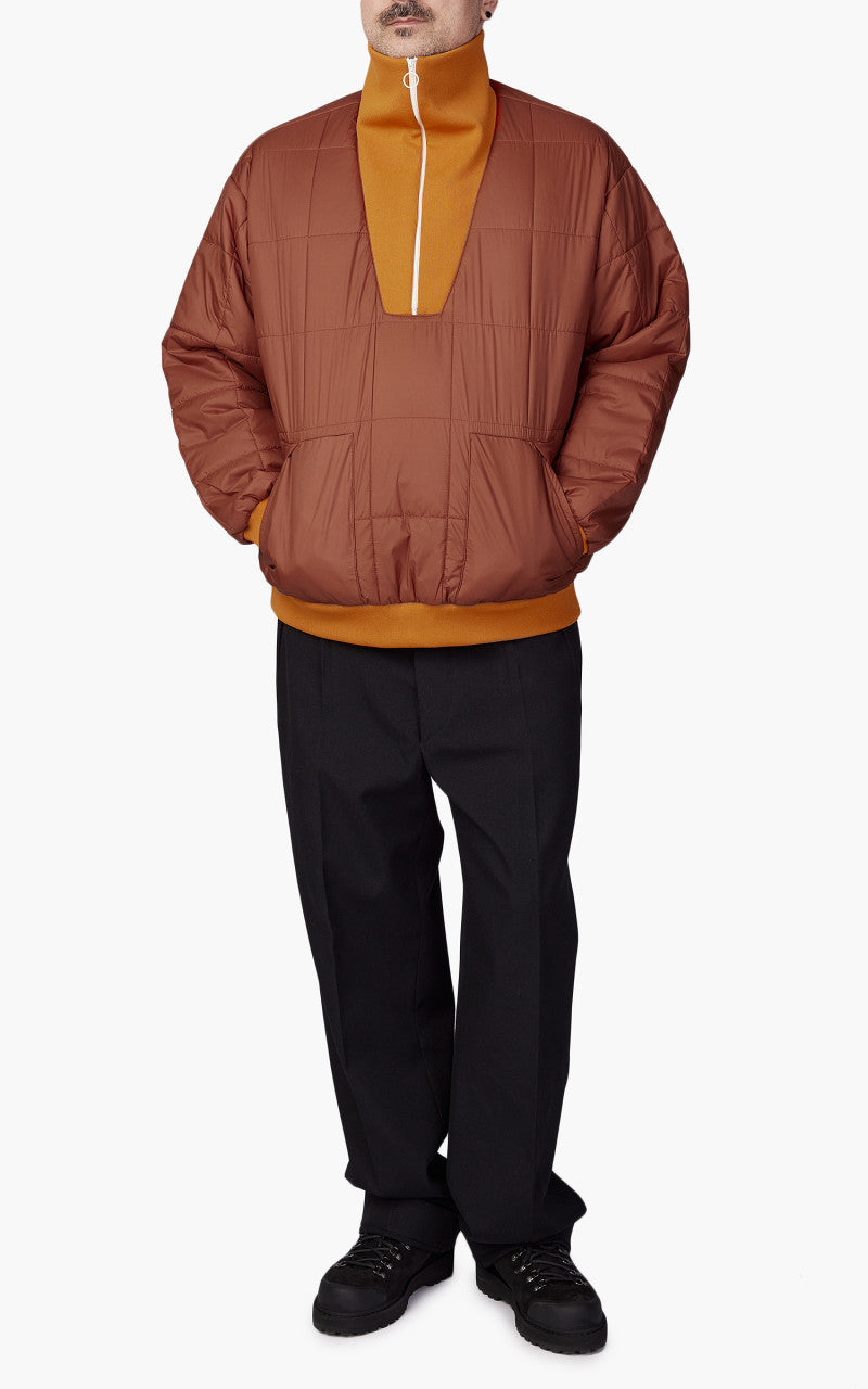 Kaptain Sunshine Quilting Pullover Jacket Dull Orange