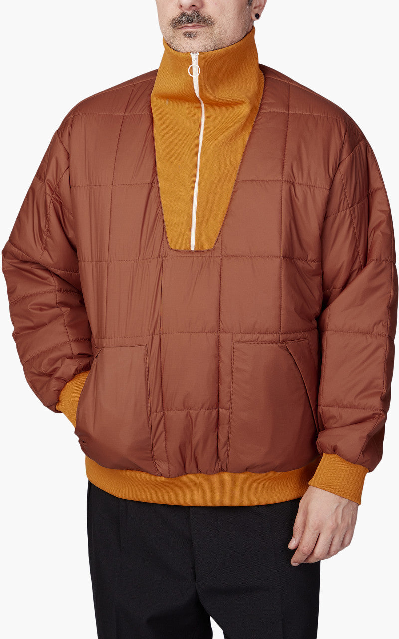 Kaptain Sunshine Quilting Pullover Jacket Dull Orange