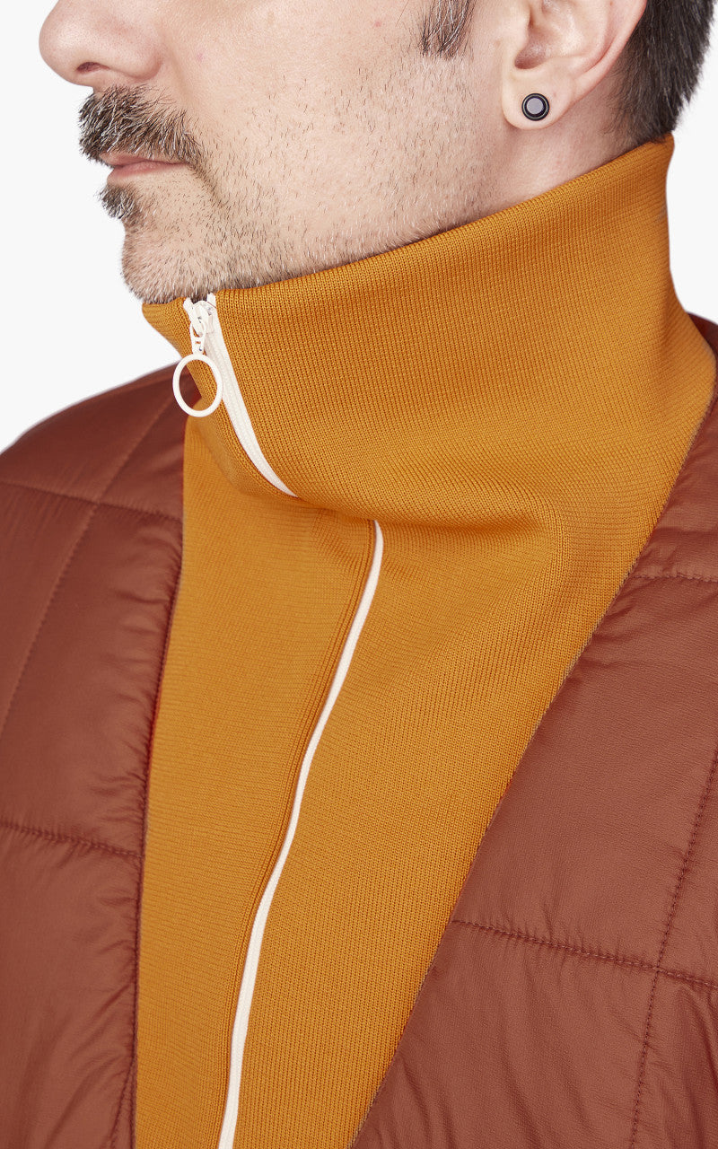 Kaptain Sunshine Quilting Pullover Jacket Dull Orange