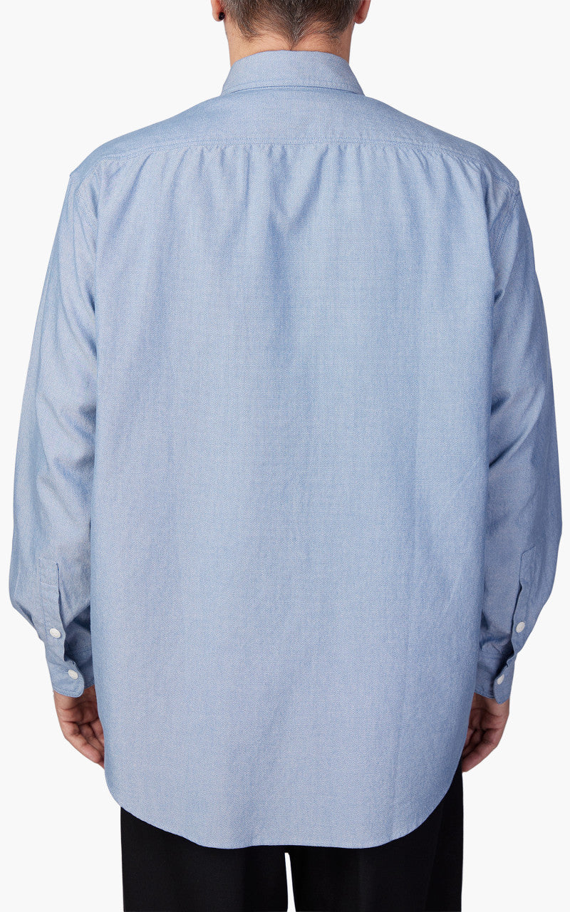 Kaptain Sunshine Finx Dungarees Work Collar Shirt Blue