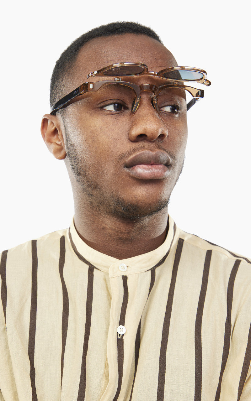 Kaptain Sunshine x Eyevol La Grande Plage Sunglasse Matte Brown x Blue