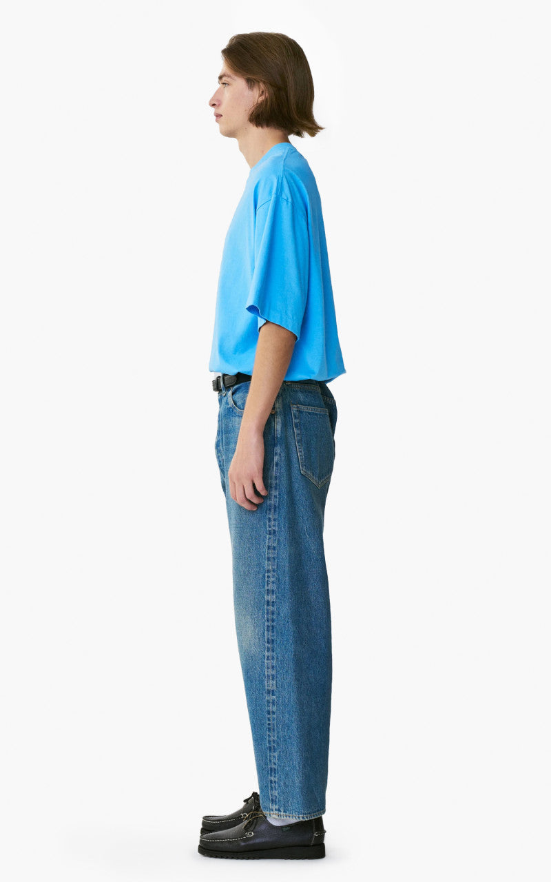 Kaptain Sunshine 5P Zipper Front Denim Pants Indigo Used Wash