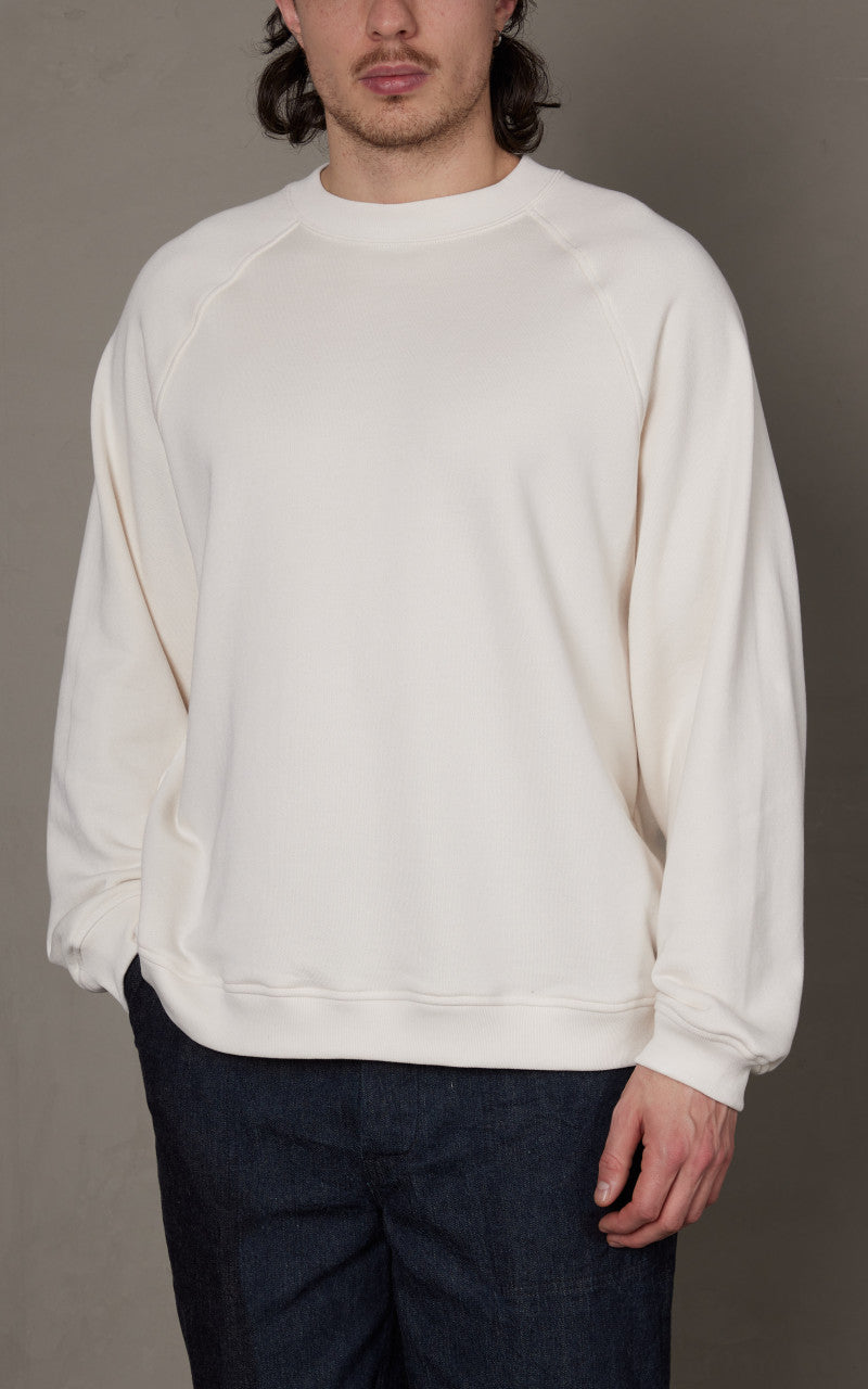 Kaptain Sunshine Suvin Sweat Crewneck Pullover Ecru