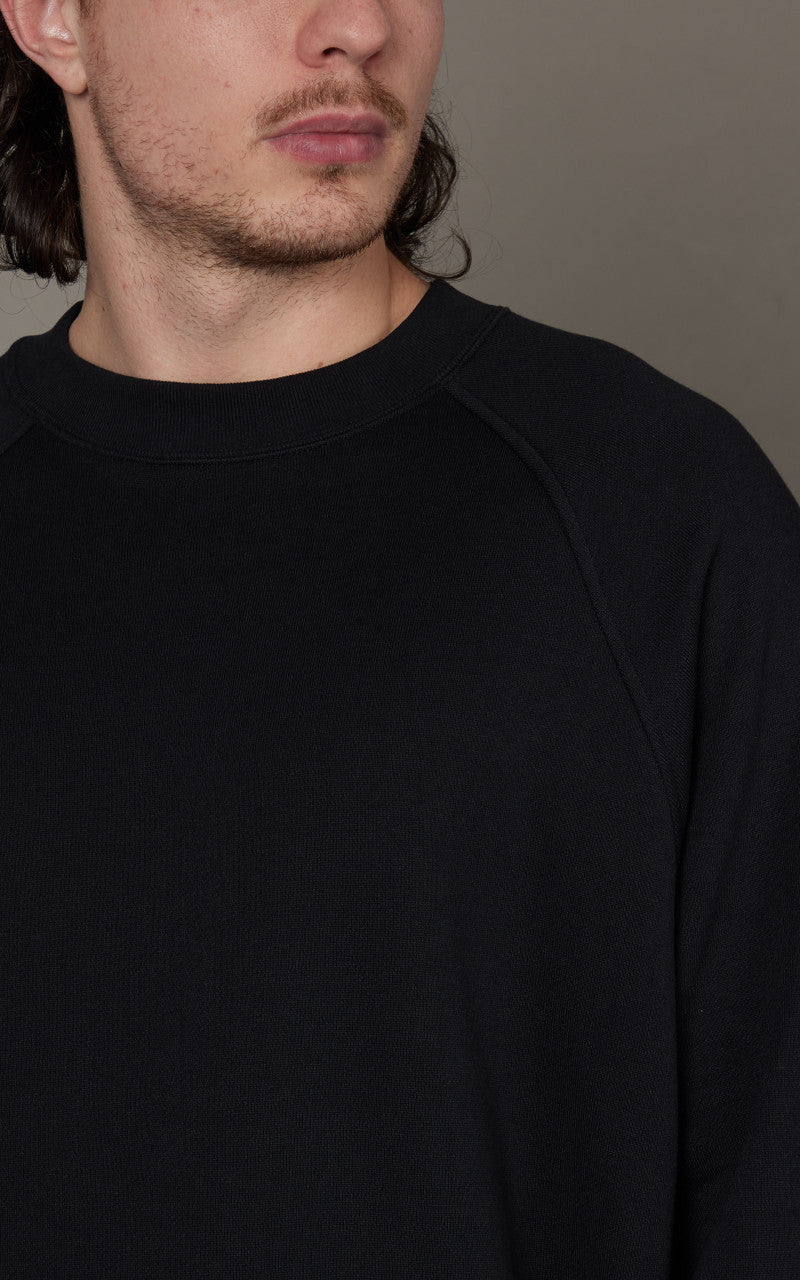 Kaptain Sunshine Suvin Sweat Crewneck Pullover Ink Black