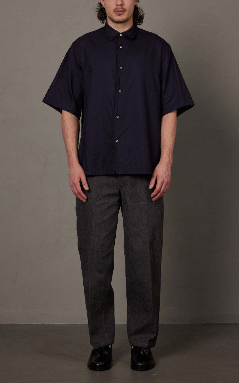 Kaptain Sunshine Short Sleeve Regular Collar Shirt Navy